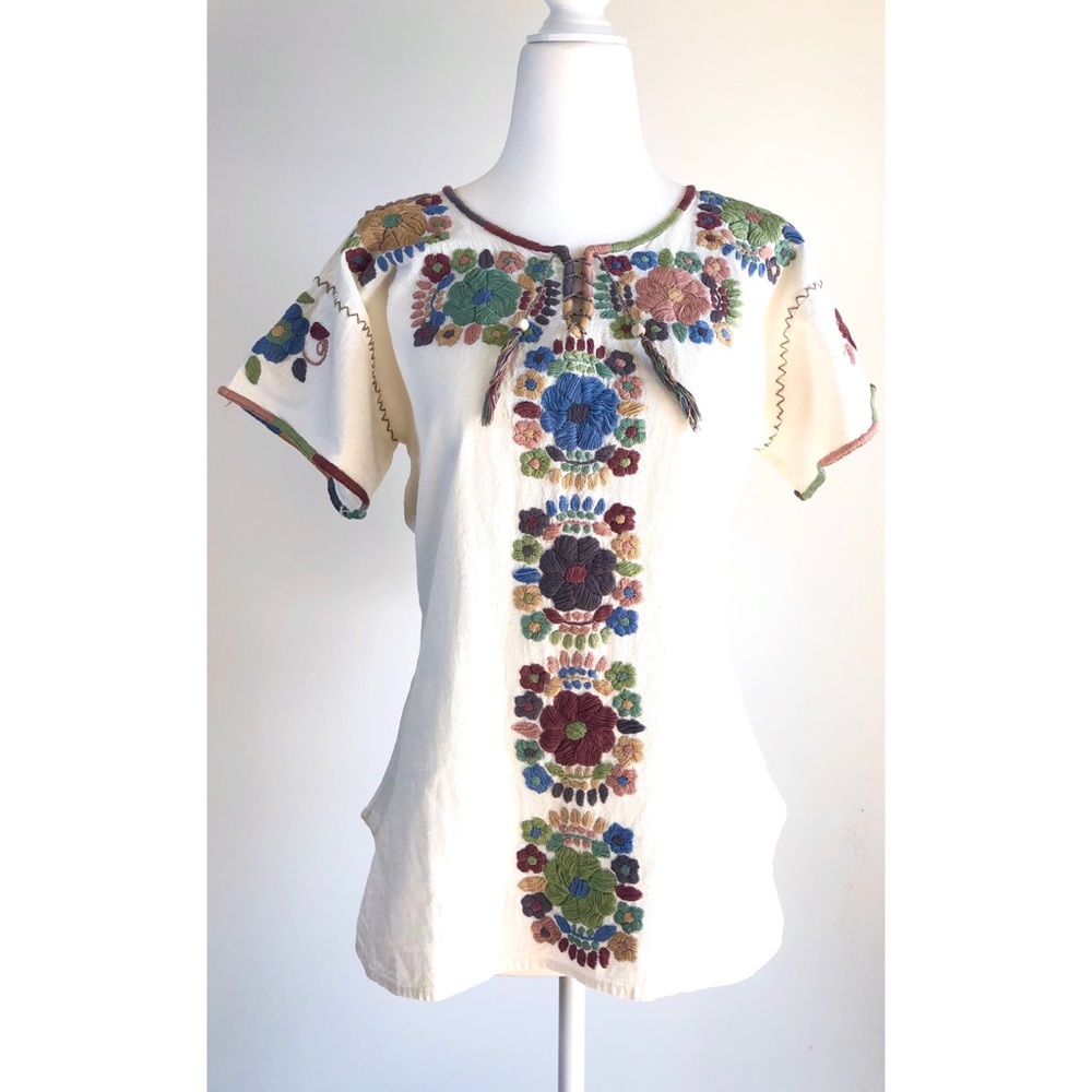 Vintage hand embroidered top